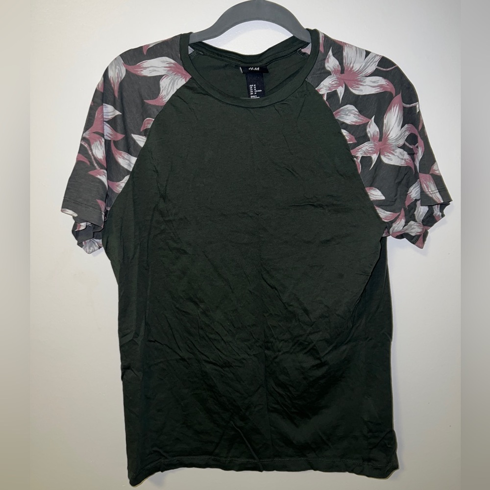 Floral Print baseball Tee